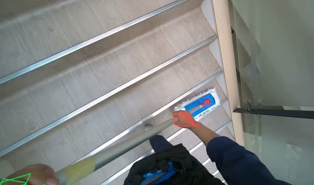 Mopping staircase floor: egocentric robotics sample
