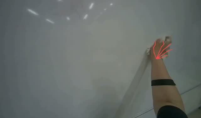 Wiping whiteboard clean: egocentric robotics sample