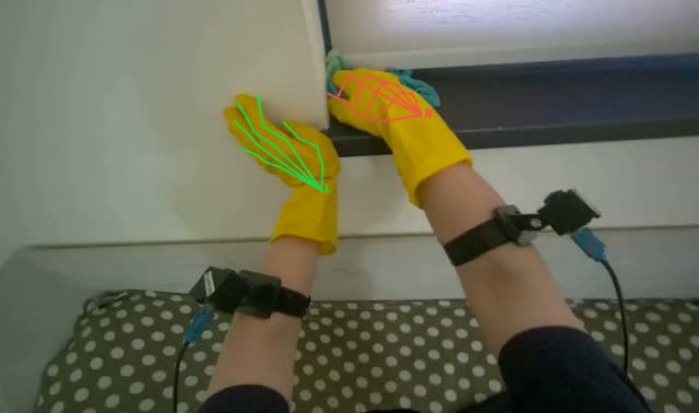 Wiping bedroom surfaces: egocentric robotics sample