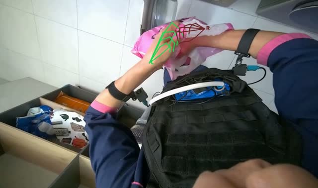 Sorting clothes from bag: egocentric robotics sample